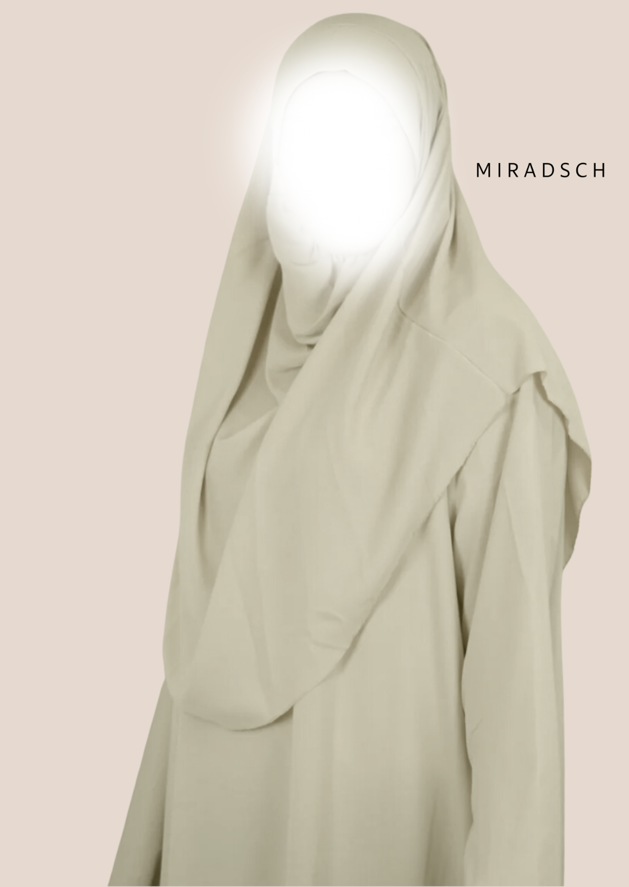 MEDINA SILK PRAYER DRESS - BEIGE