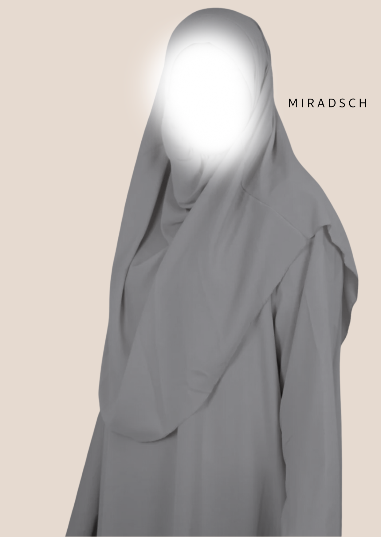 MEDINA SILK PRAYER DRESS - GREY