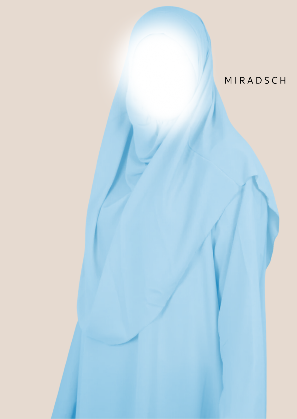 MEDINA SILK PRAYER DRESS - BABY BLUE