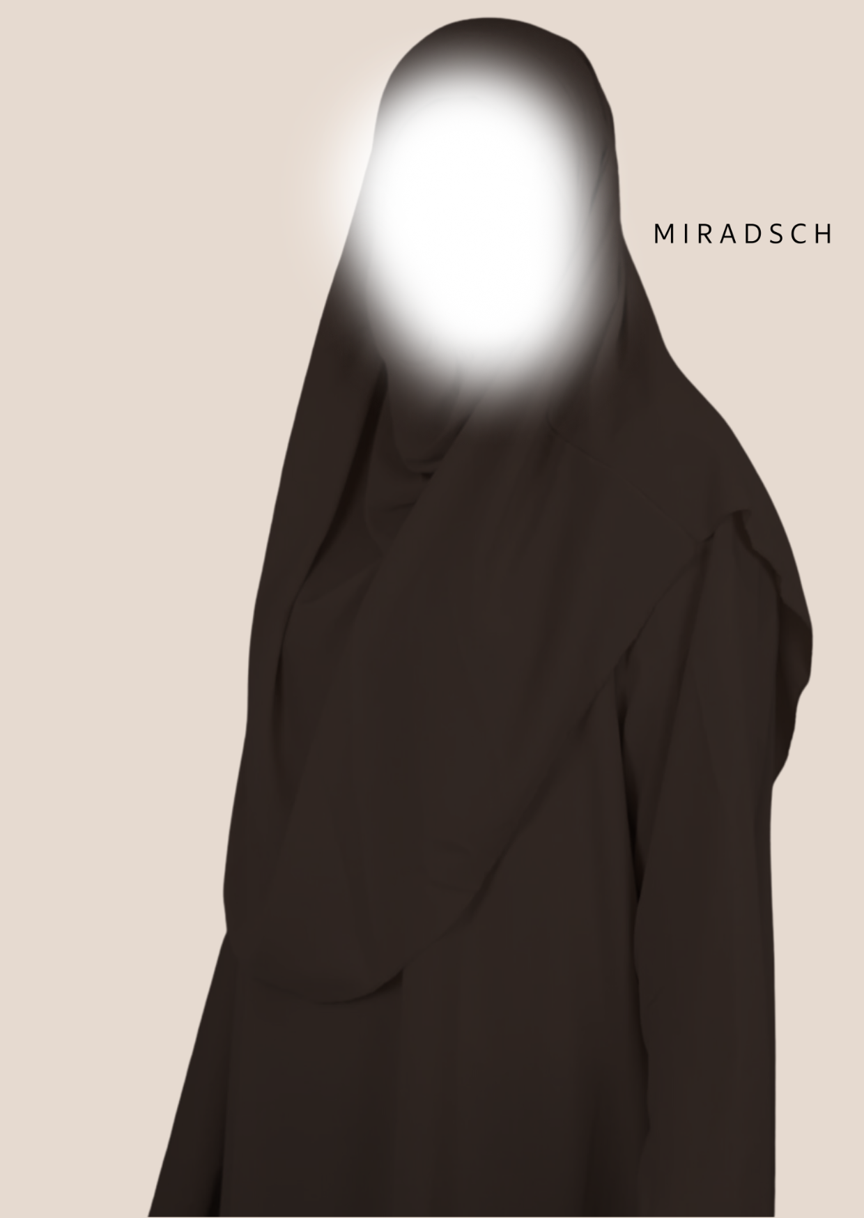 MEDINA SILK PRAYER DRESS - CHOCO