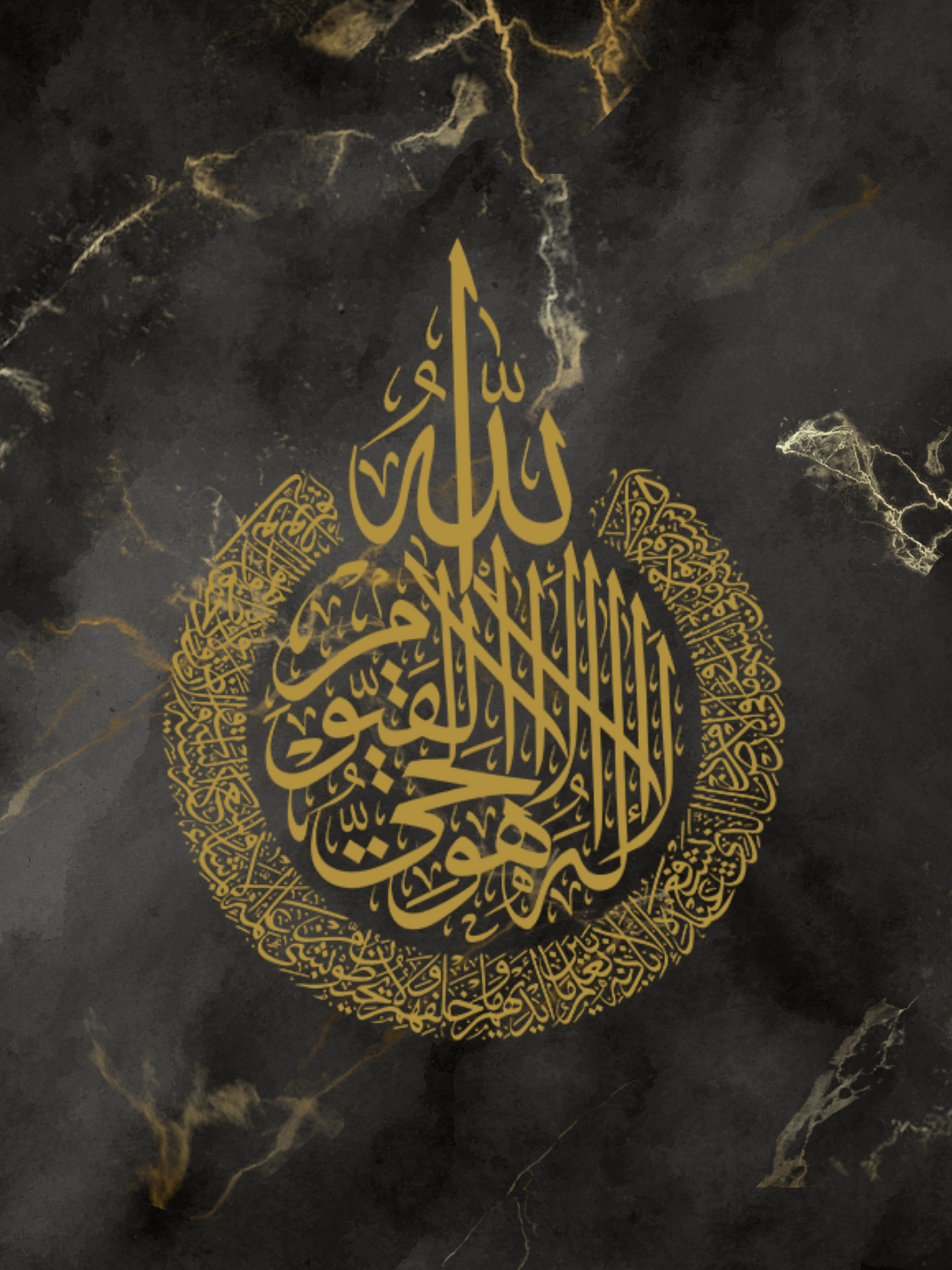 Al Kursi Black Gold Marble