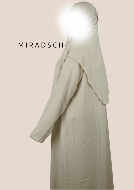 MEDINA SILK PRAYER DRESS - BEIGE