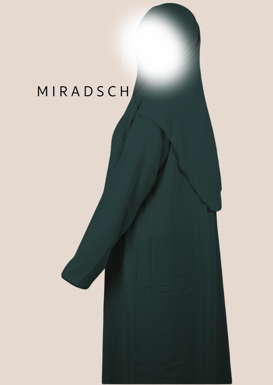 MEDINA SILK PRAYER DRESS - GREEN