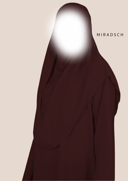 MEDINA SILK PRAYER DRESS - BURGUNDY