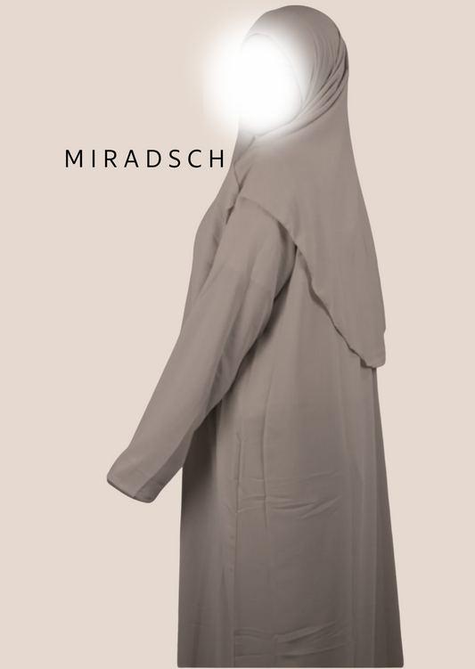 MEDINA SILK PRAYER DRESS - CARAMEL