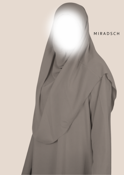 MEDINA SILK PRAYER DRESS - CARAMEL