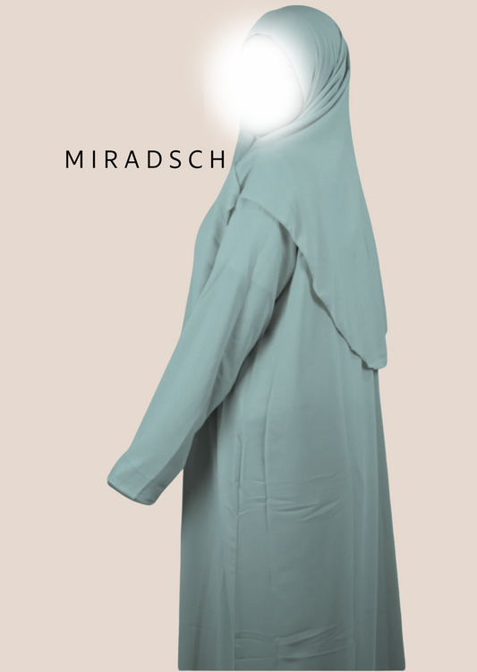 MEDINA SILK PRAYER DRESS - MINT