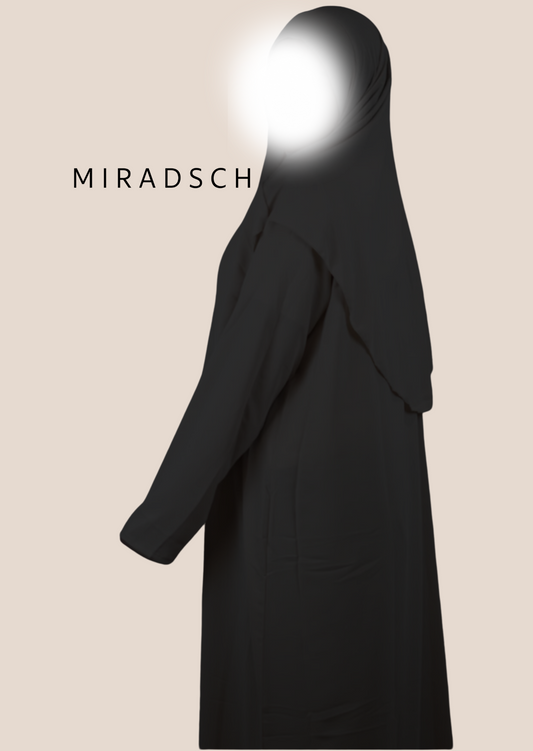 MEDINA SILK PRAYER DRESS - BLACK