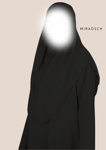 MEDINA SILK PRAYER DRESS - BLACK