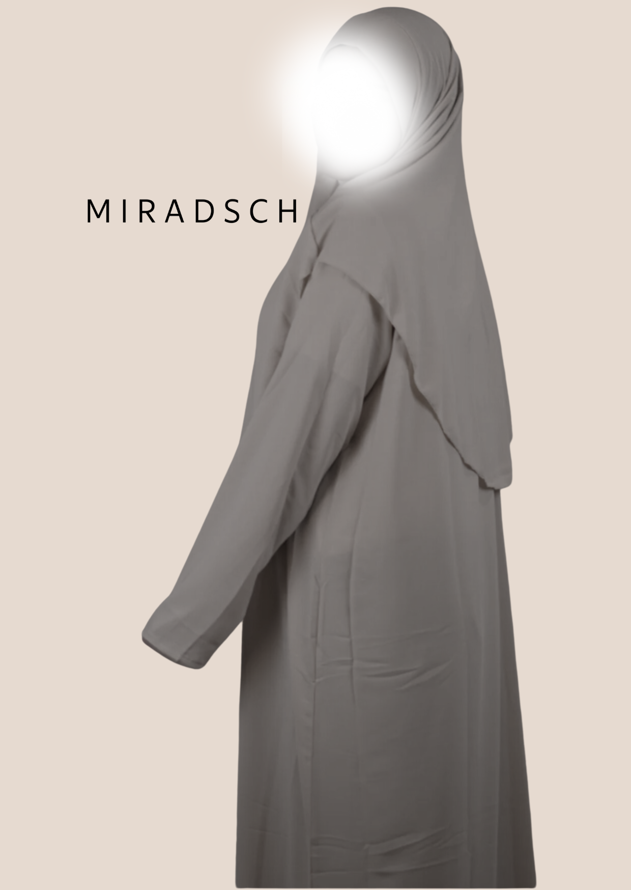 MEDINA SILK PRAYER DRESS - TAUPE