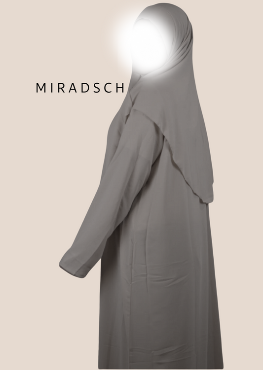 MEDINA SILK PRAYER DRESS - TAUPE