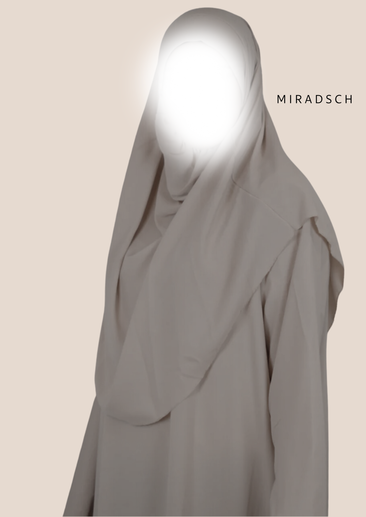 MEDINA SILK PRAYER DRESS - TAUPE