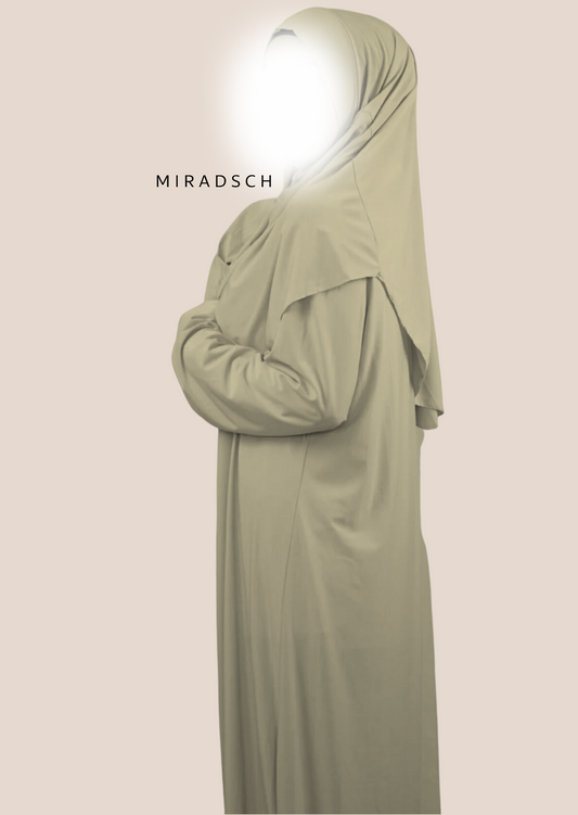 PREMIUM JERSEY PRAYER DRESS - BEIGE