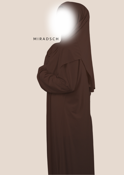 PREMIUM JERSEY PRAYER DRESS - CHOCO