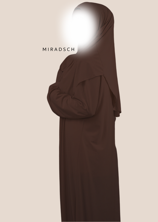 PREMIUM JERSEY PRAYER DRESS - CHOCO